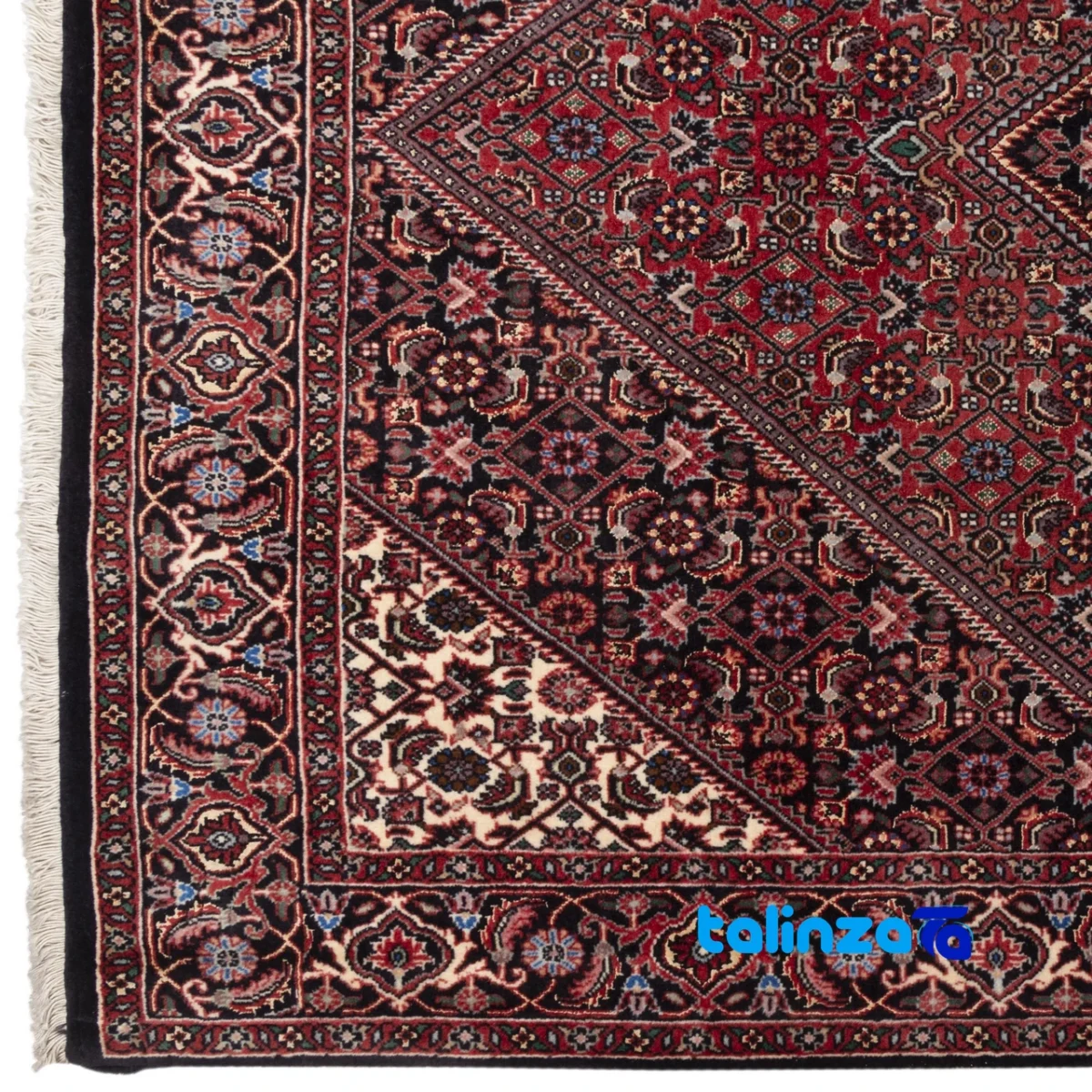 Room setting of C Persia Handwoven Carpet Red floor placement example