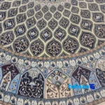 Nain Handwoven Rug Circular Design Premium Wool & Silk - Room setting showing floor placement example