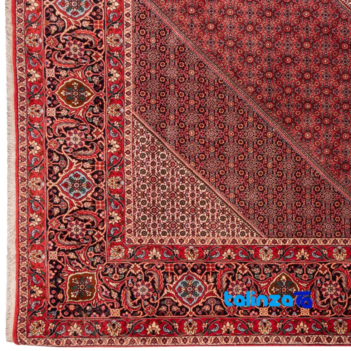 Room setting of C Persia Handwoven Rug Stunning Design floor placement example