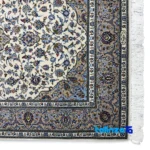 Kashan Handwoven Carpet Joyful Design floor placement example (Room setting)