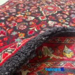 Room setting of Handwoven Persian Runner Rug Red floor placement example