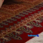 Yelmeh Handcrafted Rug Cream Geometric Design - Room setting showing floor placement example