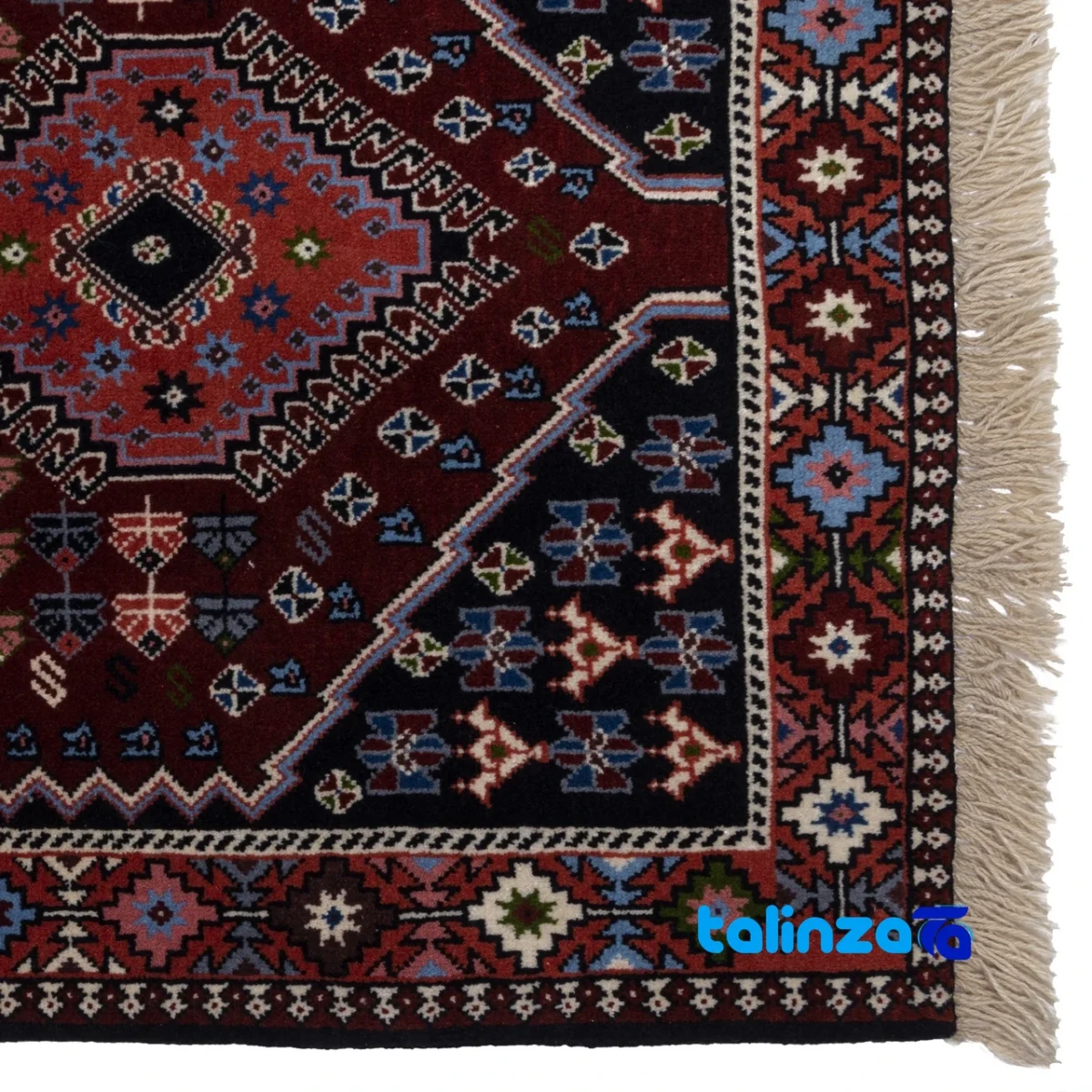 Si Persia Handwoven Runner Vibrant Red - Side view showing profile and structure