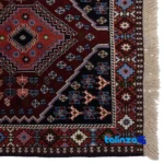 Si Persia Handwoven Runner Vibrant Red - Side view showing profile and structure