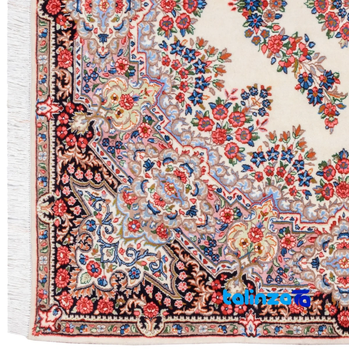 Room setting of C Persia Handwoven Rug Elegant Design floor placement example