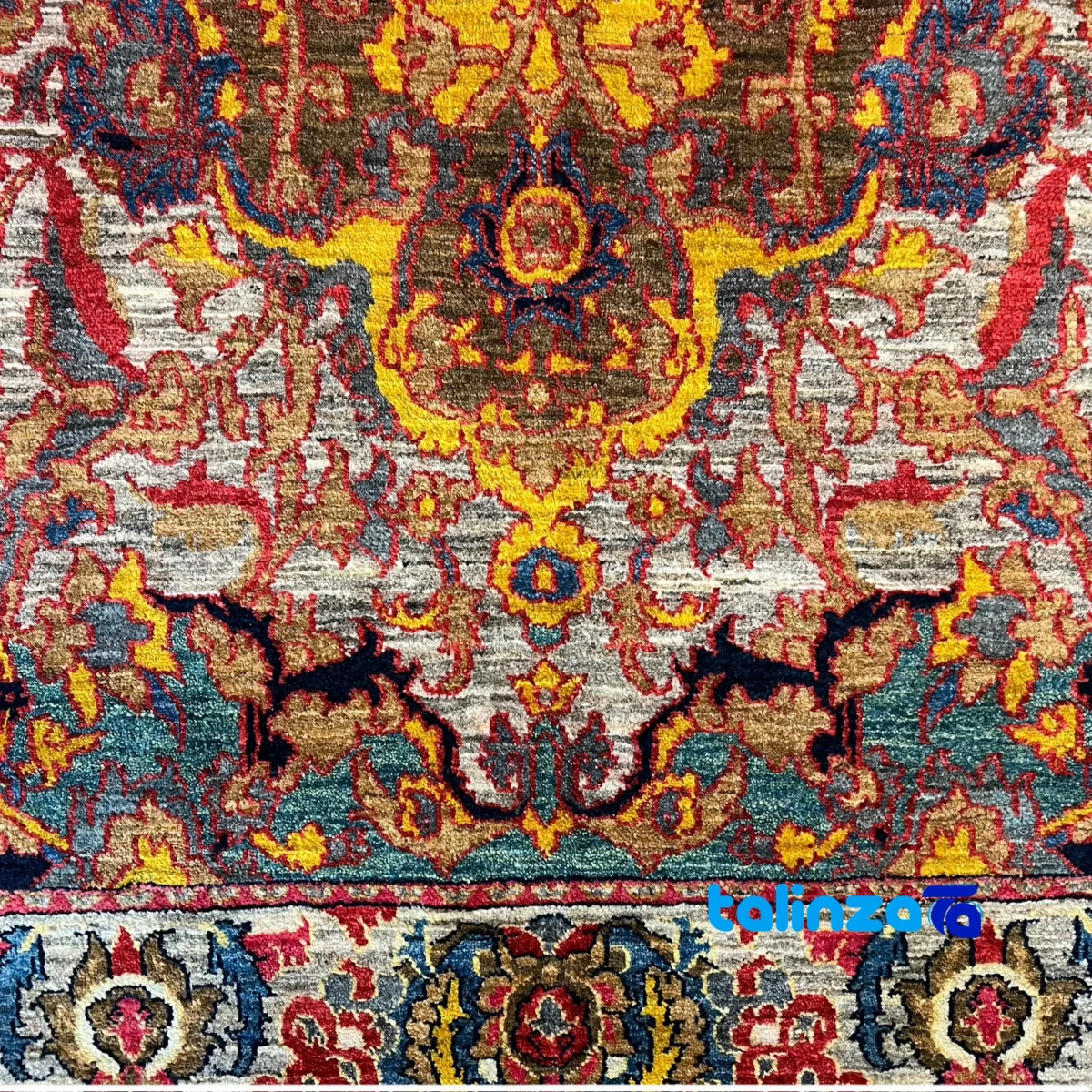 Handwoven Carpet Modern Design Colorful - In-room view showing room styling and scale