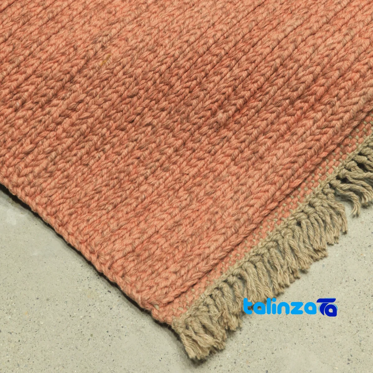 In-room view of Moroccan Handwoven Carpet Peach room styling and scale