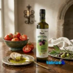 Side view of Exir Plus Extra Virgin Olive Oil Organic 650 grams profile and structure