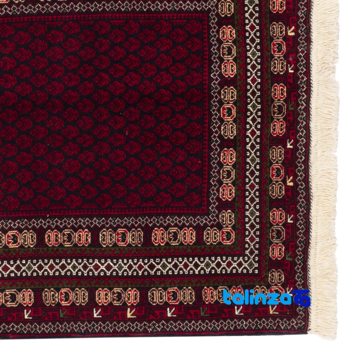 Persia Handwoven Carpet Navy Blue - In-room view showing room styling and scale