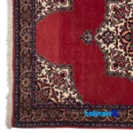 Room setting of Cypress Persian Handwoven Rug Red floor placement example
