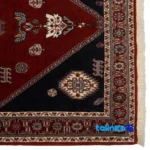 Persia Handwoven Rug Luxurious Red Design - Room setting showing floor placement example