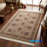 Bakayi Handwoven Rug Rectangular Coffee Design Hand wash - Room setting showing floor placement example