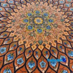 In-room view of Isfahan Handwoven Rug Elegant Design room styling and scale