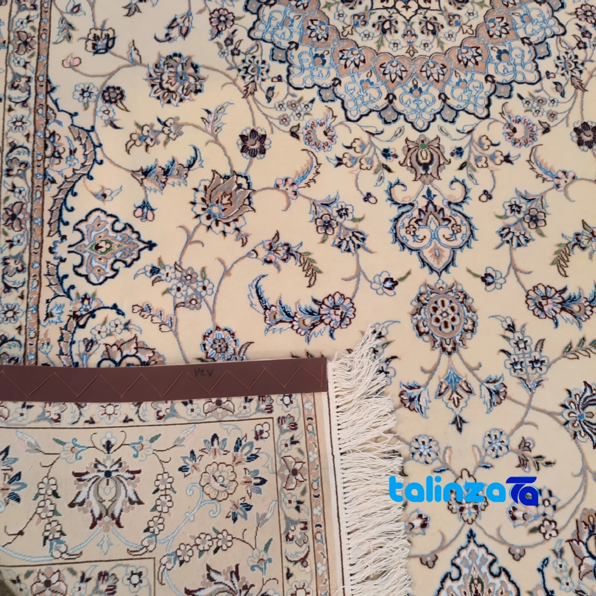 Nain Handwoven Carpet Design D - In-room view showing room styling and scale