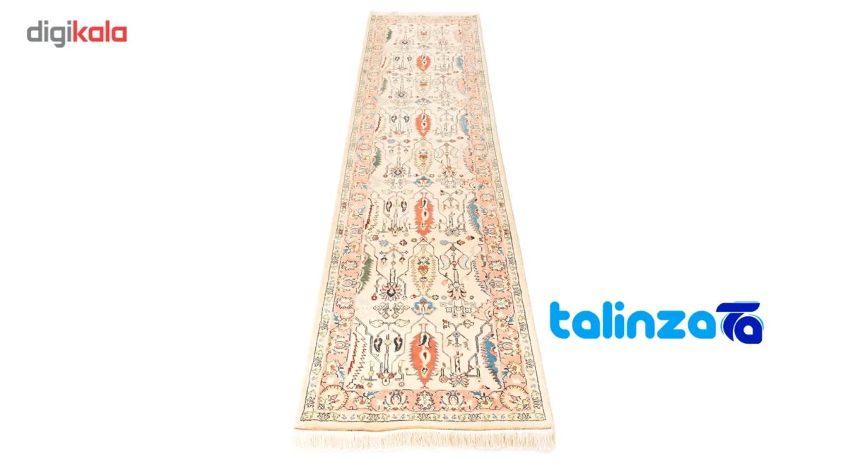 Cypress Handwoven Runner Rug Geometric Design Cream - In-room view showing room styling and scale