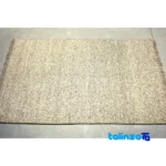 Handwoven Moroccan Rug Model 14 Cream Brown By hand - In-room view showing room styling and scale