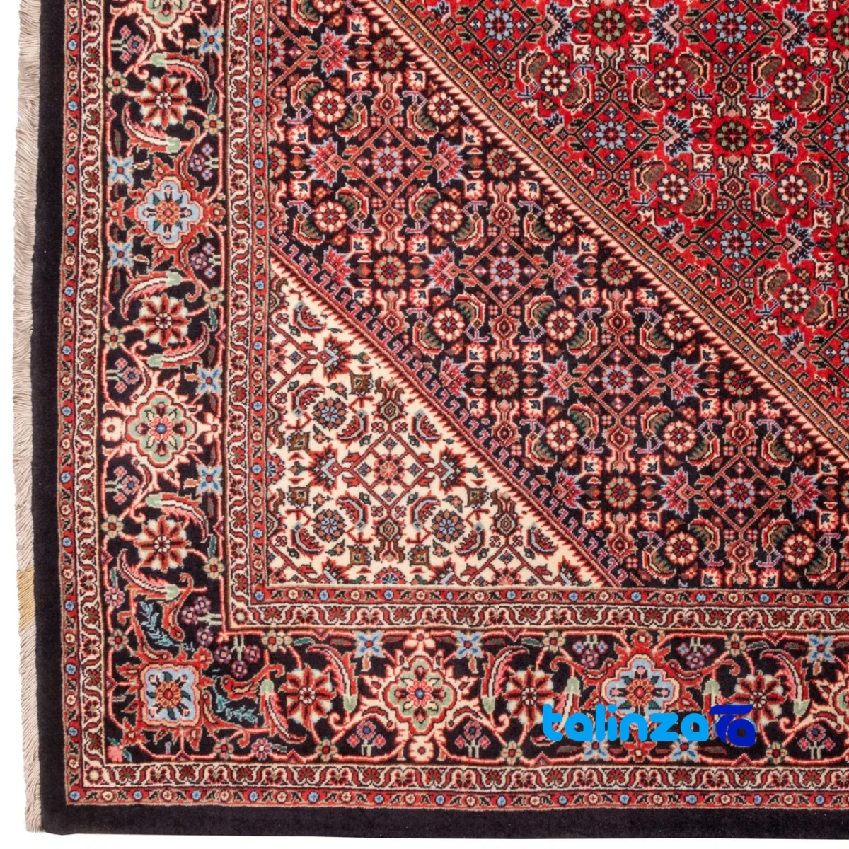 In-room view of C Persia Handwoven Carpet - Elegant Design room styling and scale