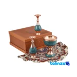 Avin Gift Set Four-Piece Turquoise Inlay box profile and sealing (Side view)