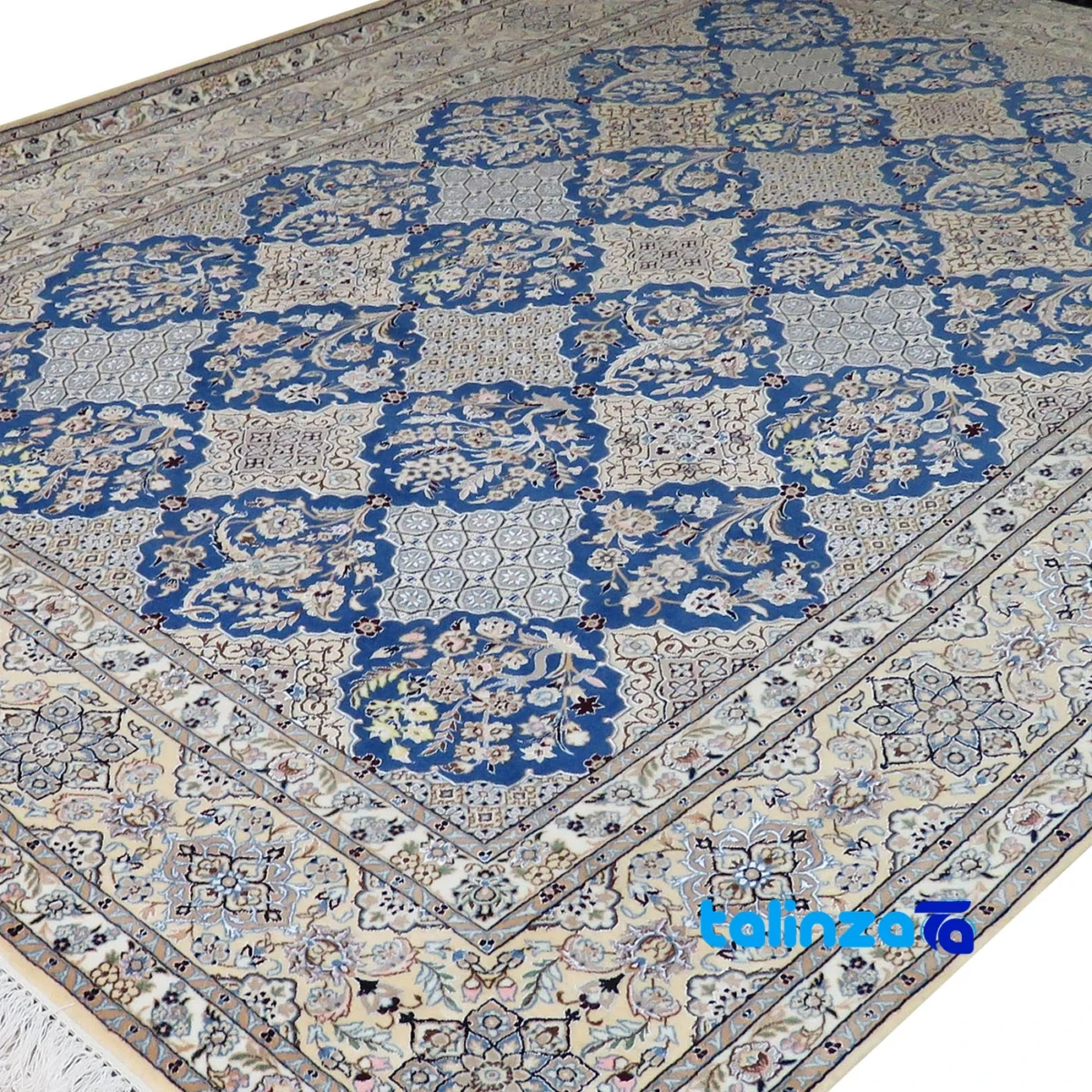 Nain Handwoven Rug Floral Design floor placement example (Room setting)