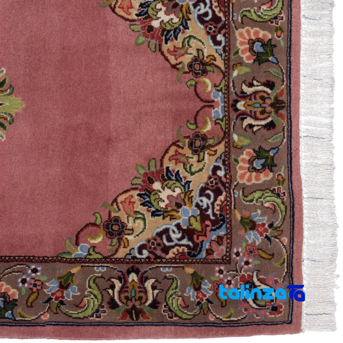 Cypress Handwoven Runner Rug Peach room styling and scale (In-room view)