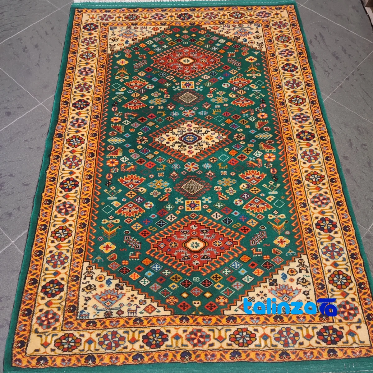 Room setting of Handwoven Qashqai 1. Rug - Traditional Design floor placement example