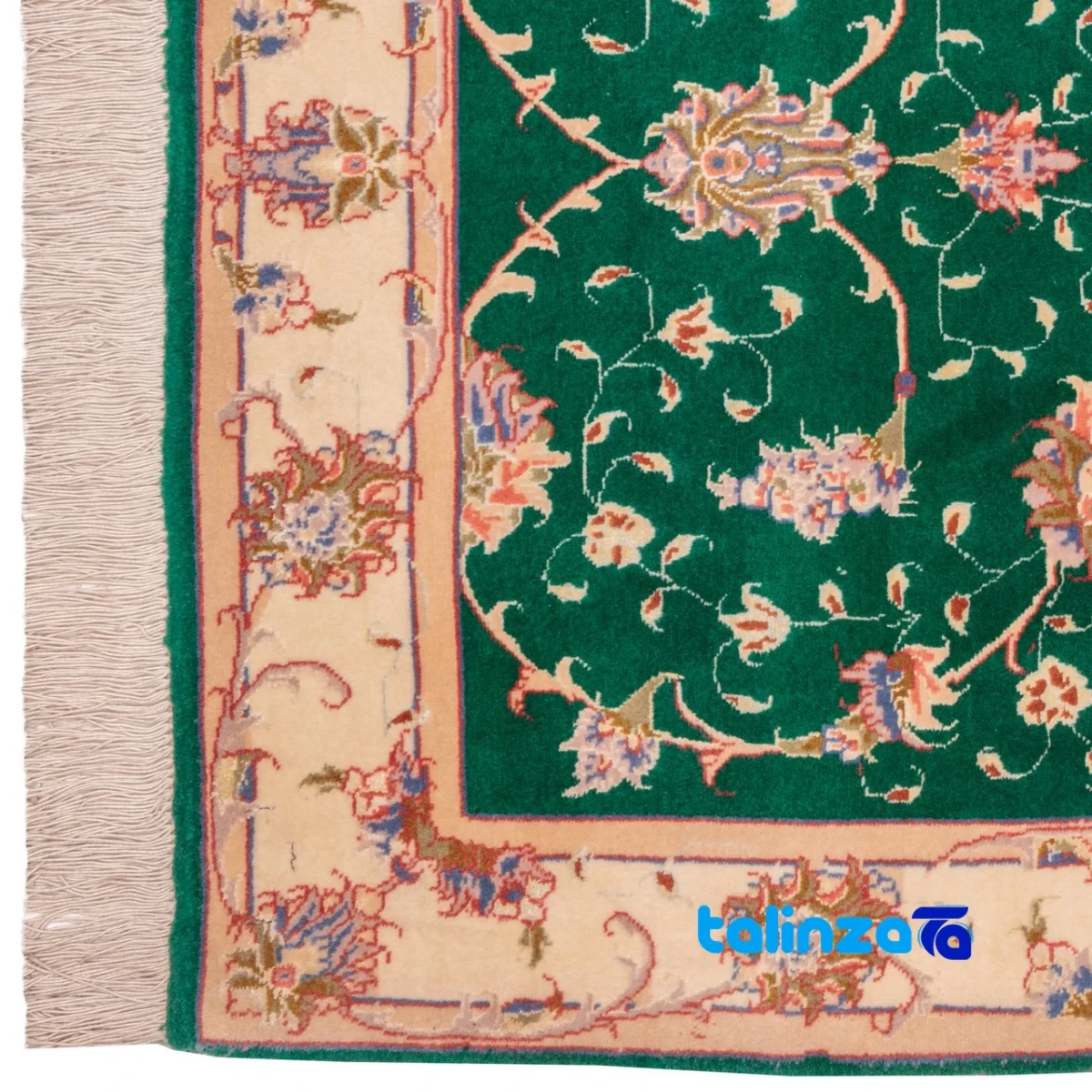 Persia Handwoven Rug Green 138x78x1 cm - Room setting showing floor placement example