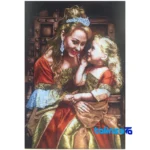 Mahatma Handmade Carpet Art Mother Design room styling and scale (In-room view)