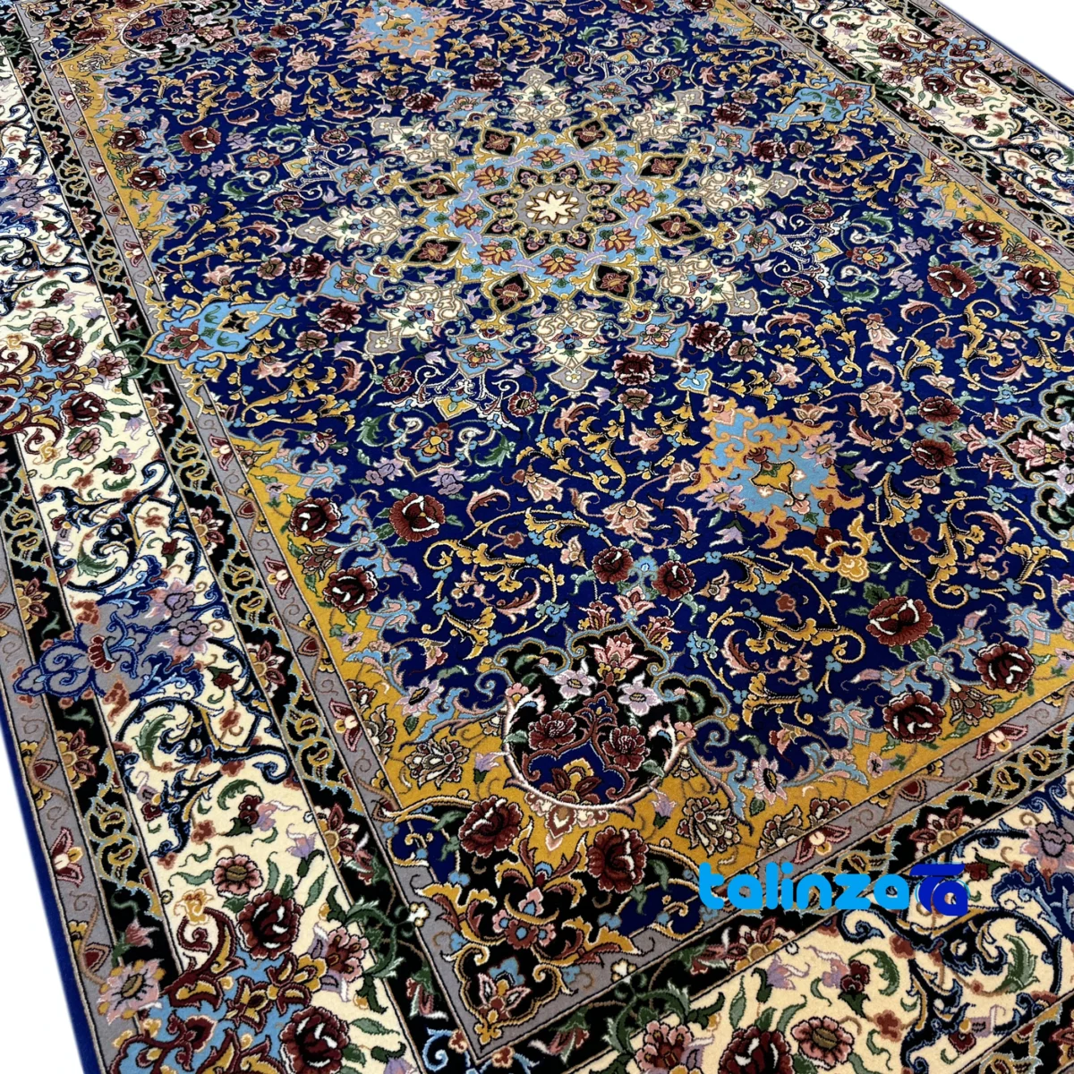 Ispahan Negarestan Handwoven Rug - In-room view showing room styling and scale