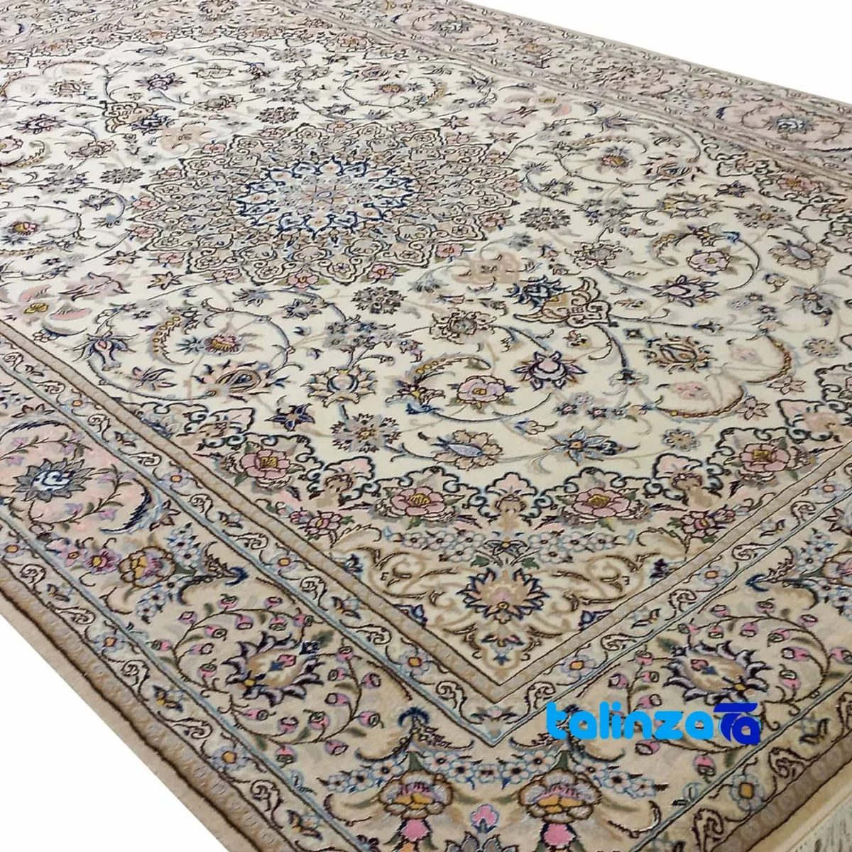 Nain Handwoven Carpet Lajak Toranj Design - Room setting showing floor placement example