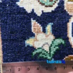 Room setting of Nain Handwoven Carpet Stunning Navy Design floor placement example