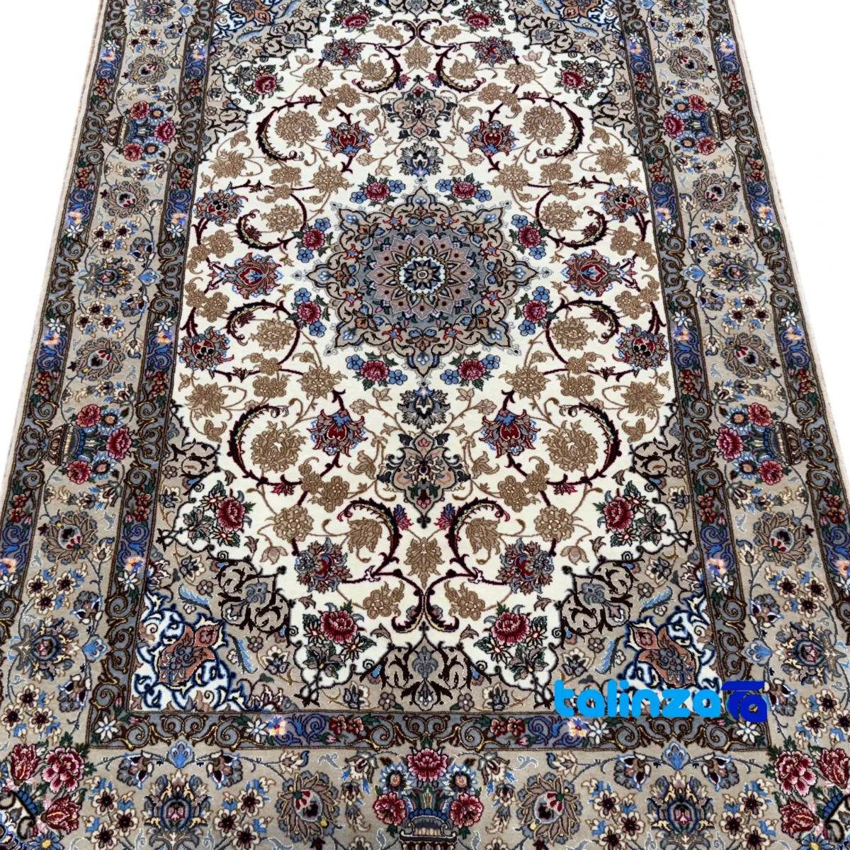 Aftin Handwoven Carpet Isfahan Model Hand wash only - In-room view showing room styling and scale