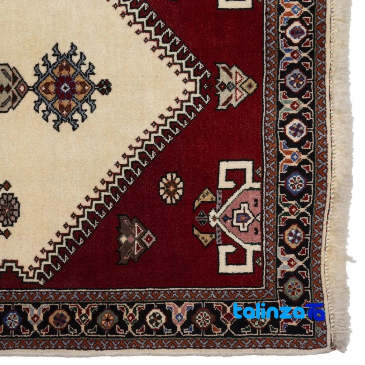 Si Persia Handwoven Runner Cream Design 84x157x2 cm - Side view showing profile and structure