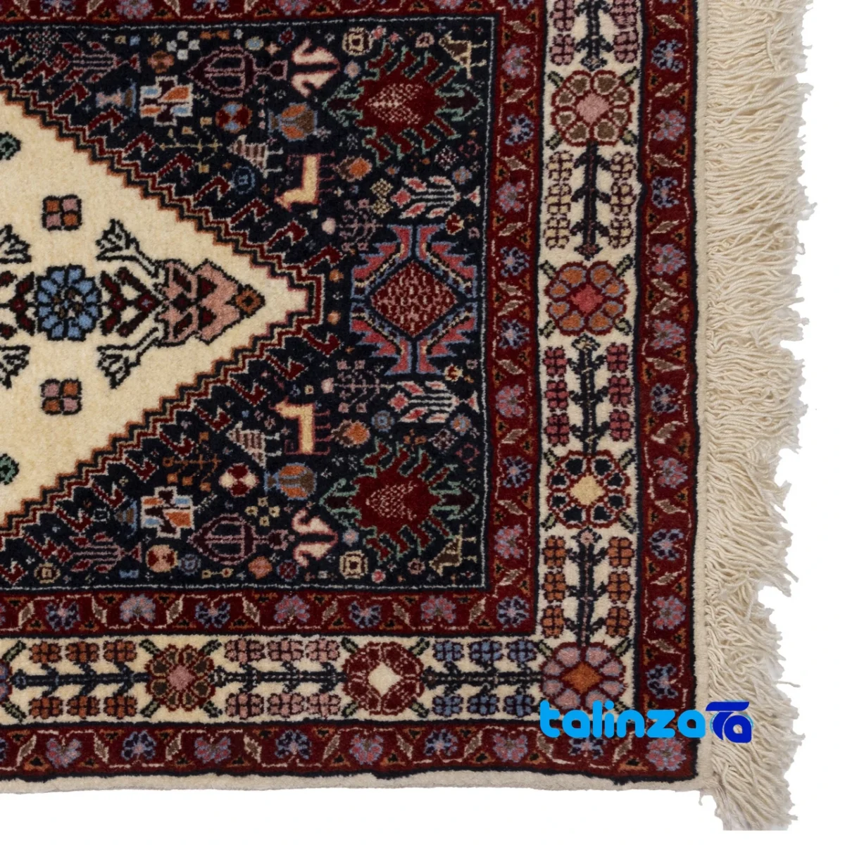 Cypress Handwoven Area Rug Cream - In-room view showing room styling and scale