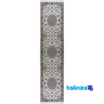 Nain Handwoven Carpet Runner Traditional Design Cream room styling and scale (In-room view)