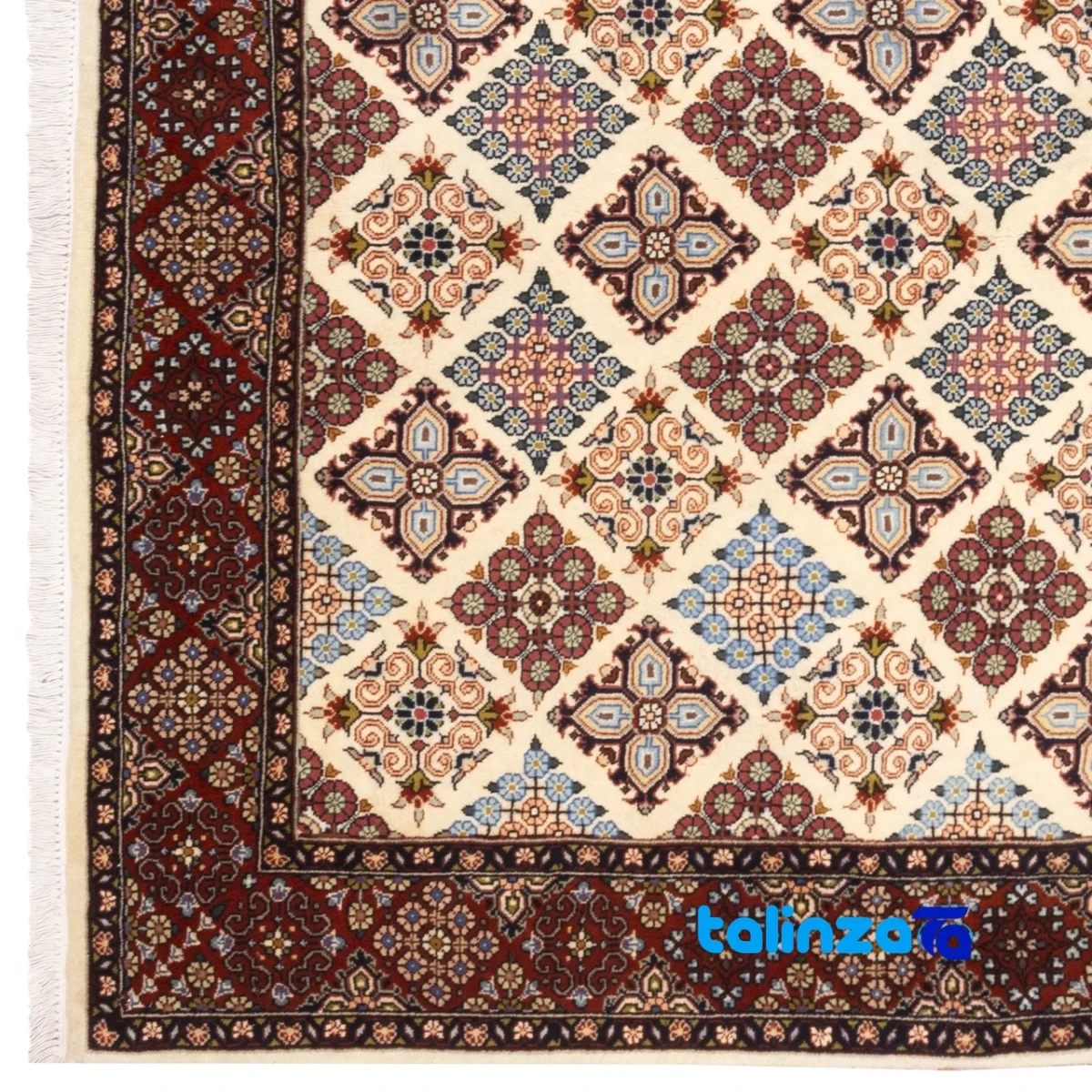 Room setting of Cypress Handwoven Area Rug Elegant Cream Design floor placement example