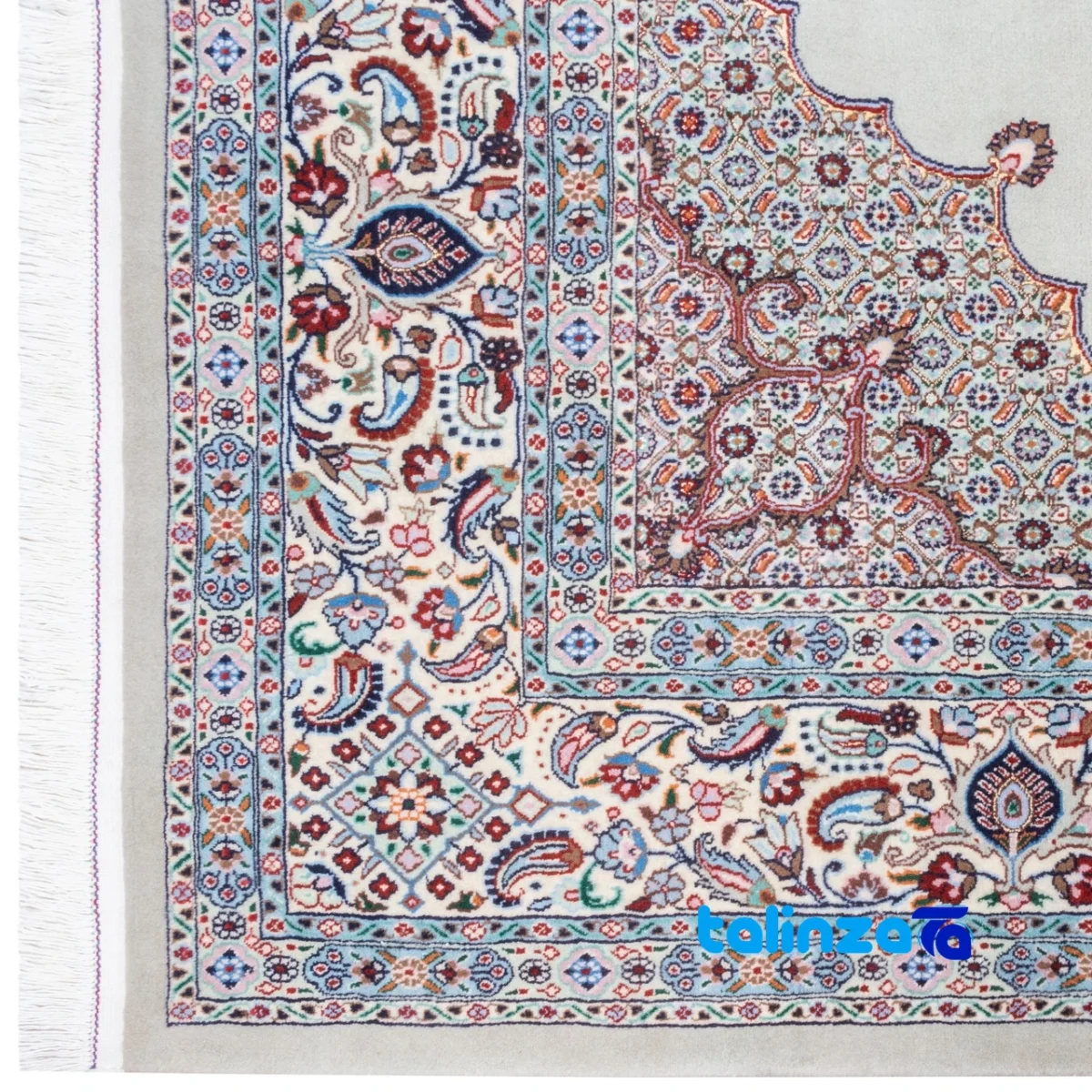 In-room view of C Persia Handwoven Rug Unique Design room styling and scale