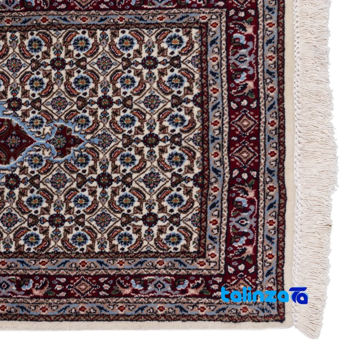 Cypress Handwoven Runner Cream 59x288x2 cm - Side view showing profile and structure