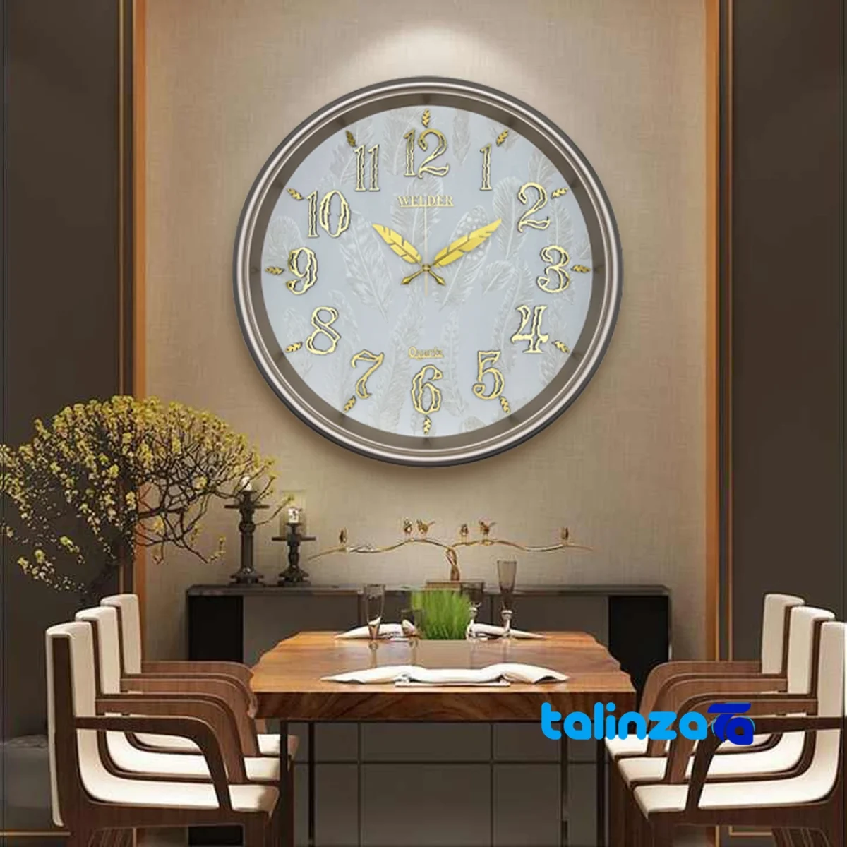 Wilder Quartz Wall Clock Model 646 - Lifestyle shot showing room decoration context