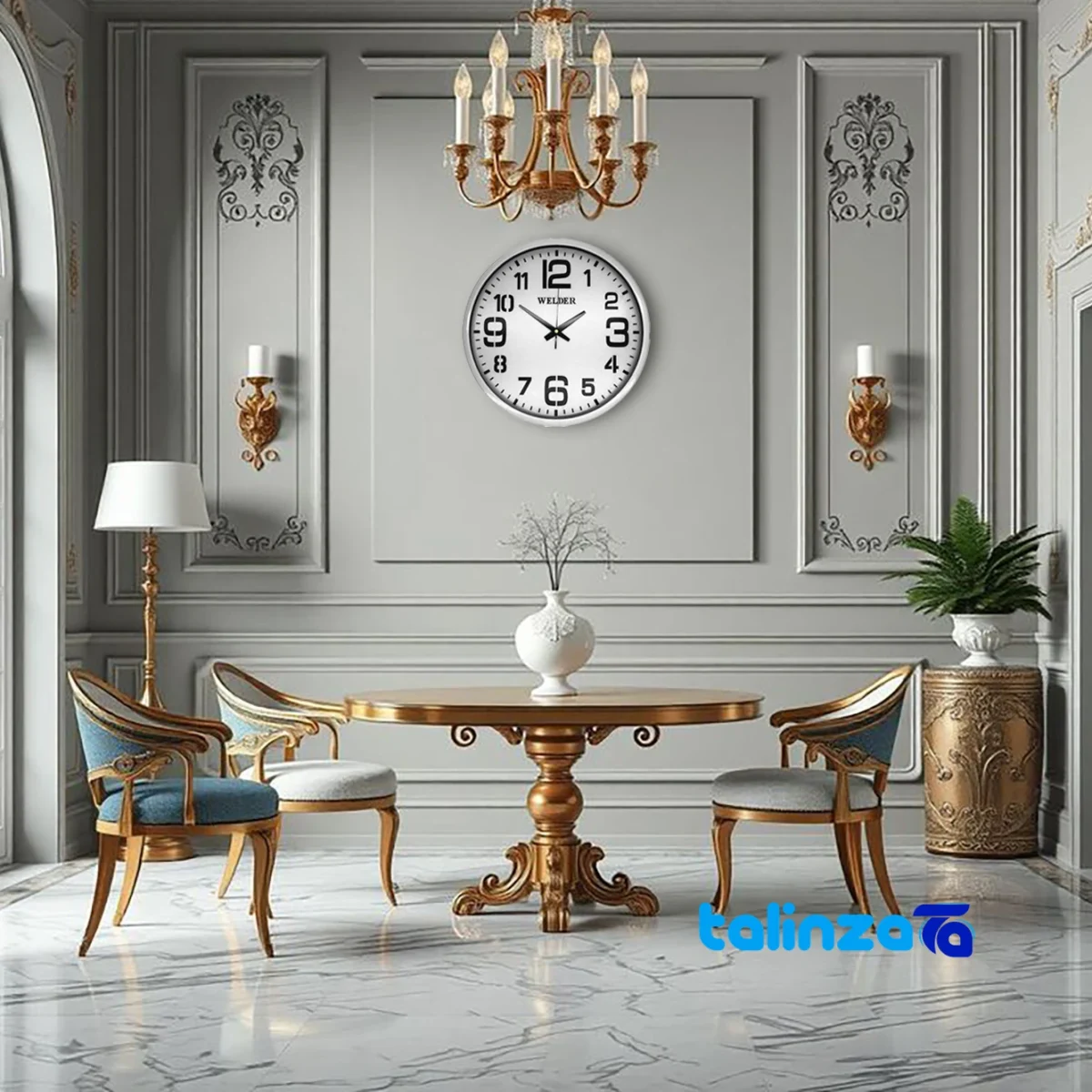 Wilder Wall Clock Model 607 Stylish Design - Lifestyle shot showing room decoration context