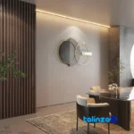 Elensi Wall Clock Monica Quartz Design - Lifestyle shot showing room decoration context