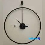 Metal Wall Clock D160 Stylish Design 700x600x70 mm styling and size reference (In-room view)