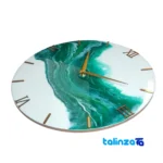 Ebrobad Resin Wall Clock styling and size reference (In-room view)