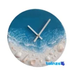 Beach Design Resin Wall Clock 20x20x1 cm - In-room view showing styling and size reference