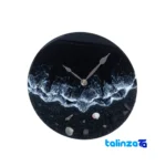In-room view of Resin Wall Clock Night Ocean Design styling and size reference