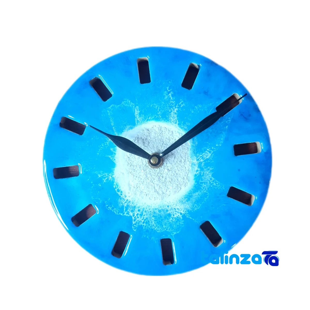 Ocean Island Resin Wall Clock room decoration context (Lifestyle shot)