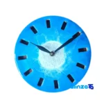 Ocean Island Resin Wall Clock room decoration context (Lifestyle shot)