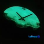 Resin Wall Clock Ocean Design - Side view showing box profile and sealing