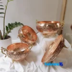 Atlas Copper Serving Set - Elegant Design - Side view showing profile and structure