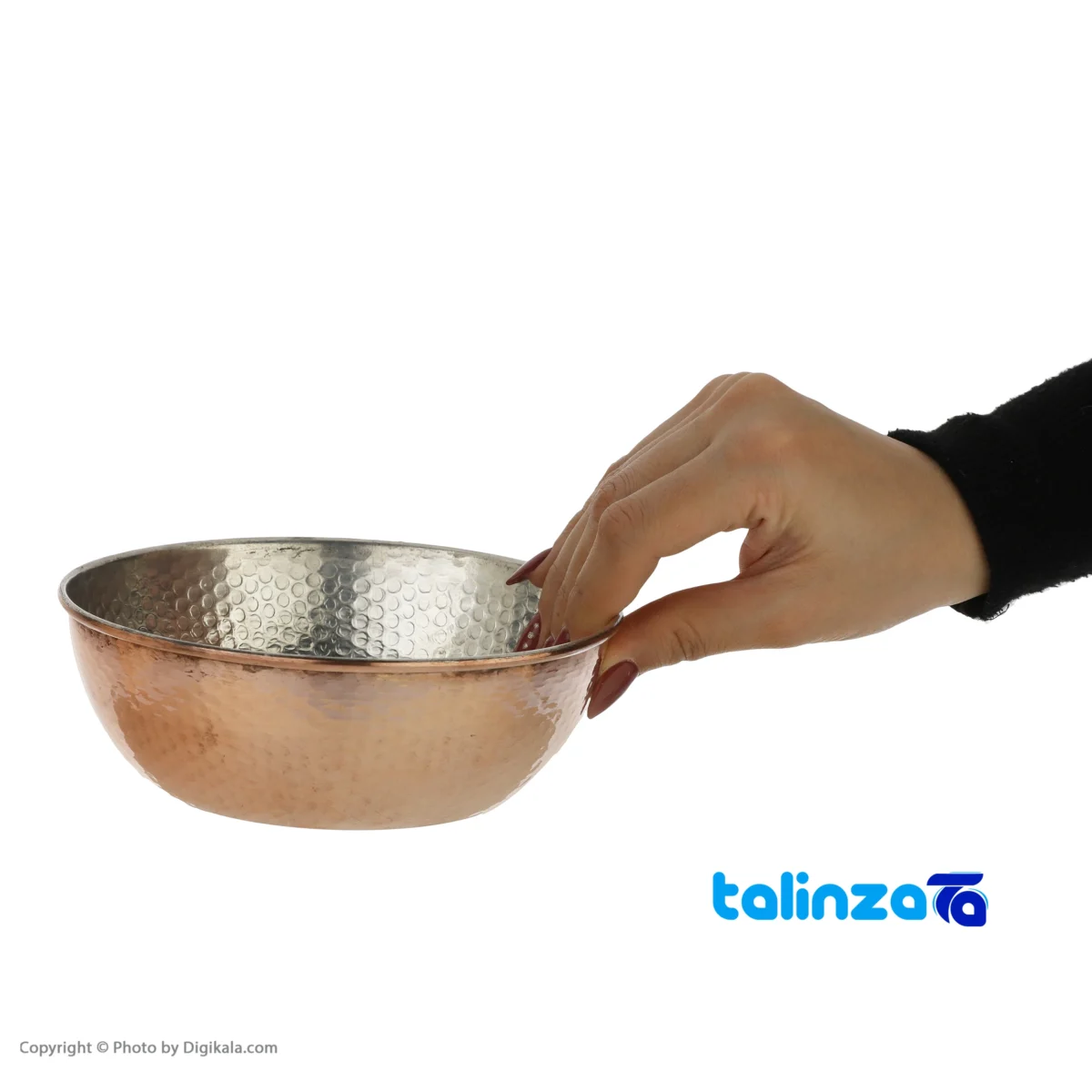 Side view of Zanjan Copper Bowl Model 004 Elegant Design 5×15× profile and structure