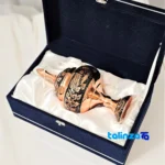 Handcrafted Copper Chocolate Bowl Diamond Cut Design package opening (Top view)